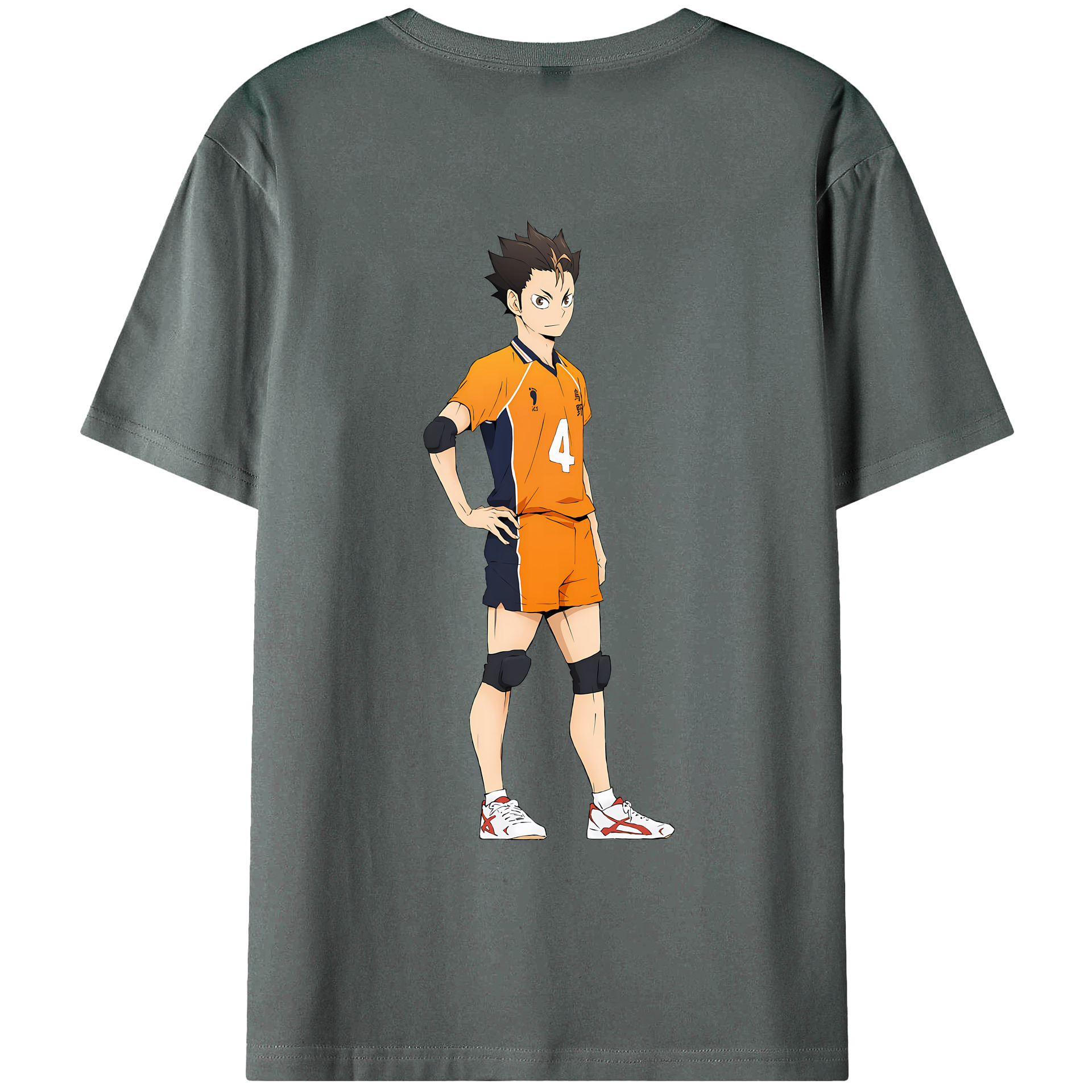 （画像用） ハイキュー!! Haikyu!! 綿100％ メンズ半袖Tシャツ（バックプリント） 通気性